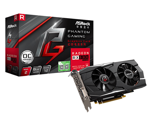 华擎科技| AMD 幻影电竞D Radeon™ RX 580 2048SP MK2 8G OC